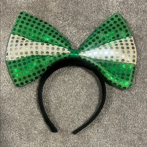 Green Sequin Bow Headband